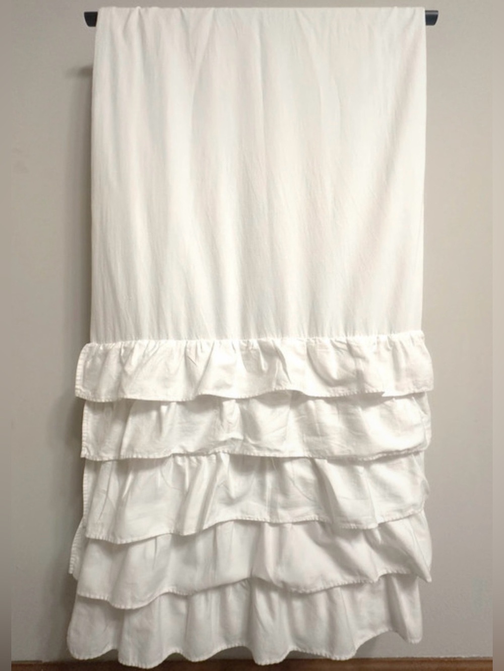 Pottery Barn Kids White Ruffle Blackout Curtains 43x90 Set of 4